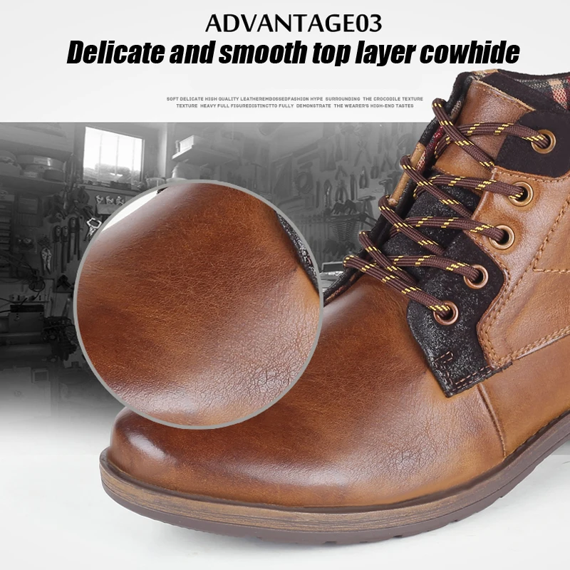 Новые мужские ботинки ZFTL из натуральной кожи повседневные для снега коровьей с