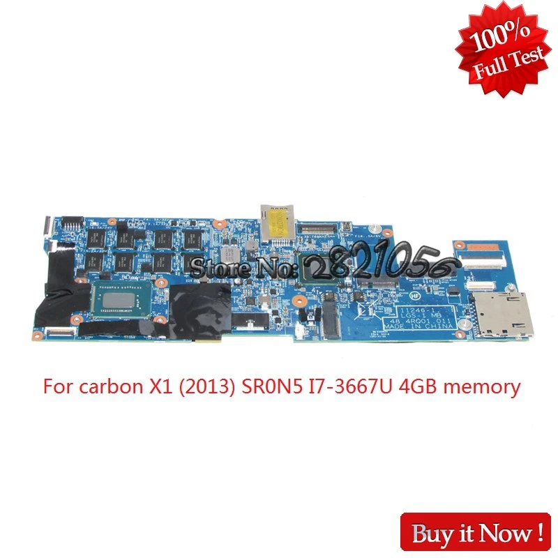Материнская плата NOKOTION 48.4RQ01.011 04W3895 для ноутбука lenovo thinkpad Carbon X1 материнская SR0N5 I7