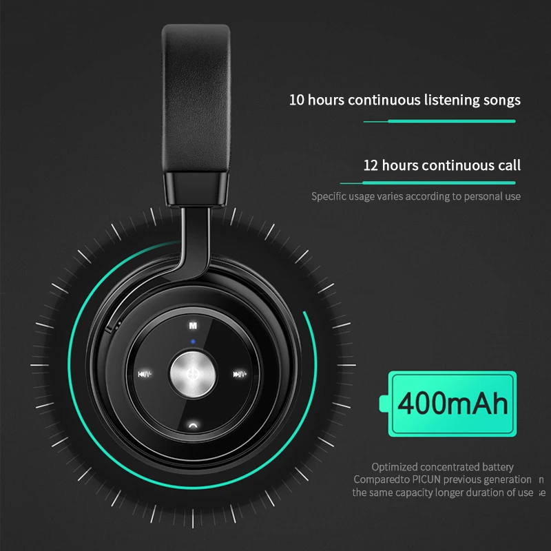 

Picun P20 Wireless Bluetooth Headphone Stereo HiFi Music Headset Super Bass Gamer Earphone With Microphone Support Memory Card