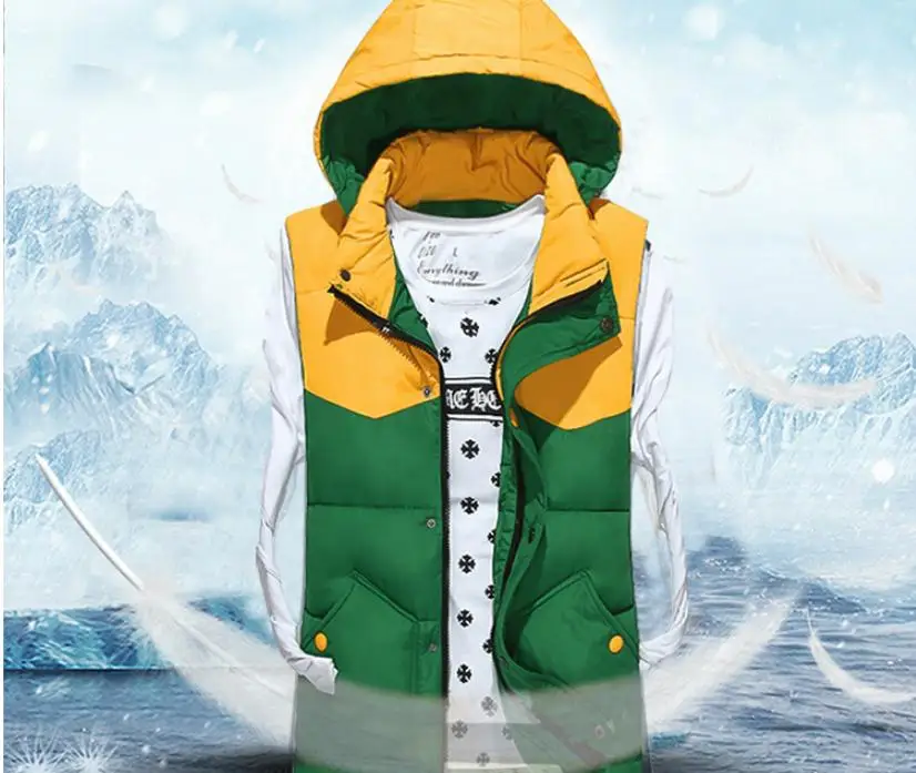 2015 осень / зима мужские женская гуд жилет теплый мода хлопок ватник жилеты