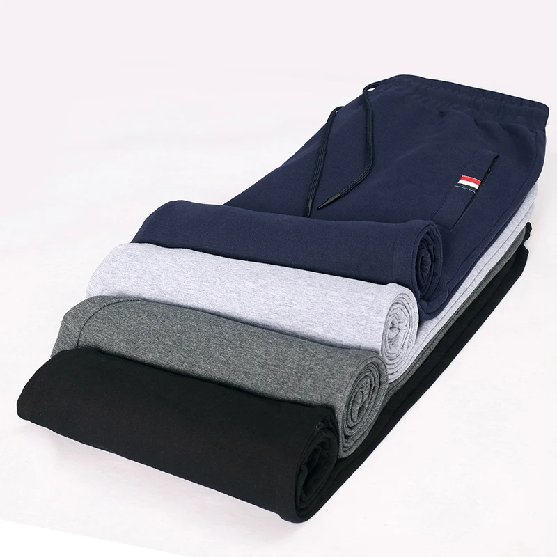 Для мужчин Повседневное Треники эластичный пояс Slim Fit Хлопок бегунов Брюки для девочек осень г. Для Мужчин серый сплошной тренировочные штаны Размеры 4xl Лидер продаж 20236