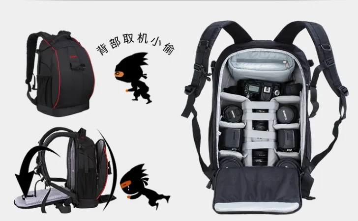 Рюкзак для зеркальной фотокамеры с защитой от кражи рюкзак профессиональной