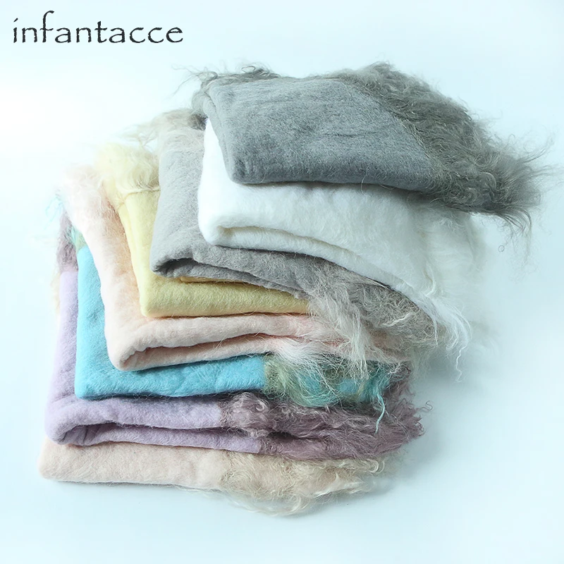 Круговое шерстяное одеяло 60 см реквизит для фотосъемки новорожденных корзина с