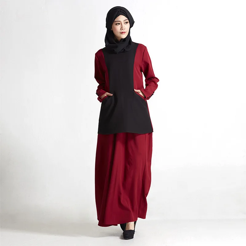 Модное Длинное Платье abaya для мусульманской девушки Турецкая женская одежда юбка