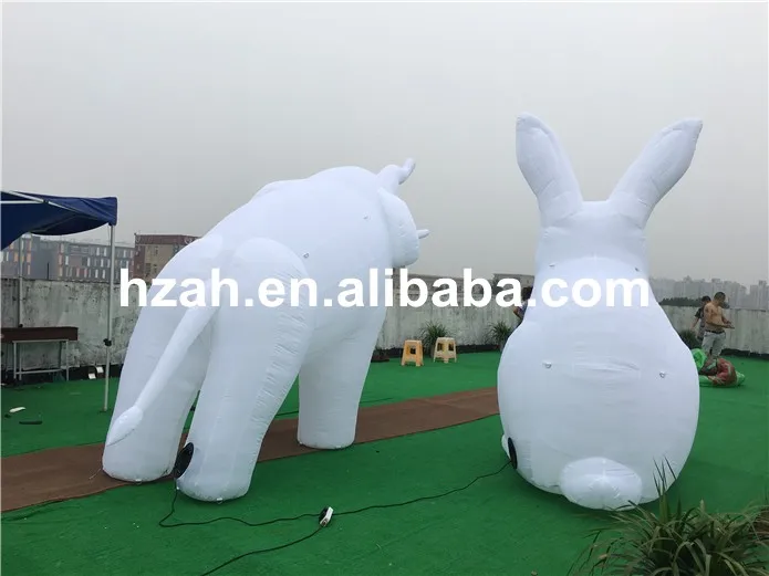 Белый надувной кролик и елафант для рекламы|rabbit|rabbit rabbitrabbit white |
