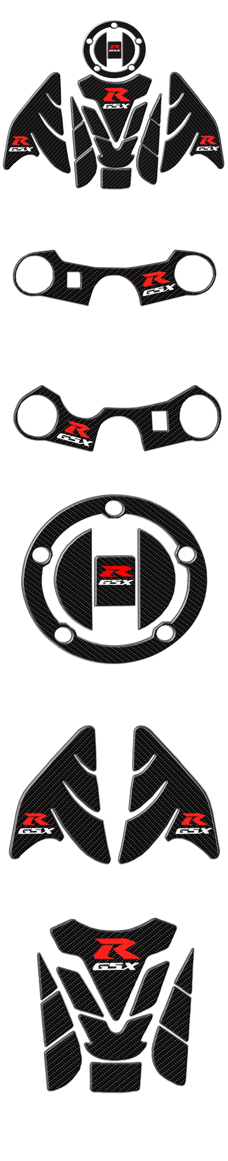 Для Suzuki GSXR 600 750 1000 K1 K3 K4 K5 K6 K7 K8 K9 мотоцикл 3D углеродного волокна Танк рыбья кость декоративные наклейки подходят