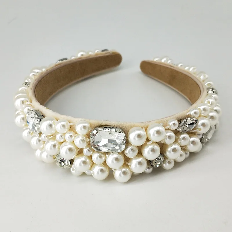Обруч для волос с жемчугом Женский Элегантный Модный обруч ручной работы