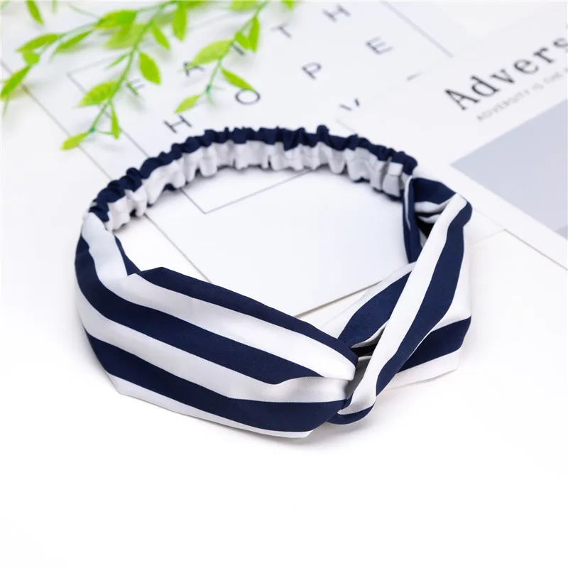 Новинка 2019 модные весенние повязки на голову в полоску женские головные уборы