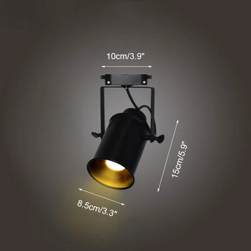 Промышленный светодиодный Трековый Светильник E27 в стиле лофт | Лампы и освещение