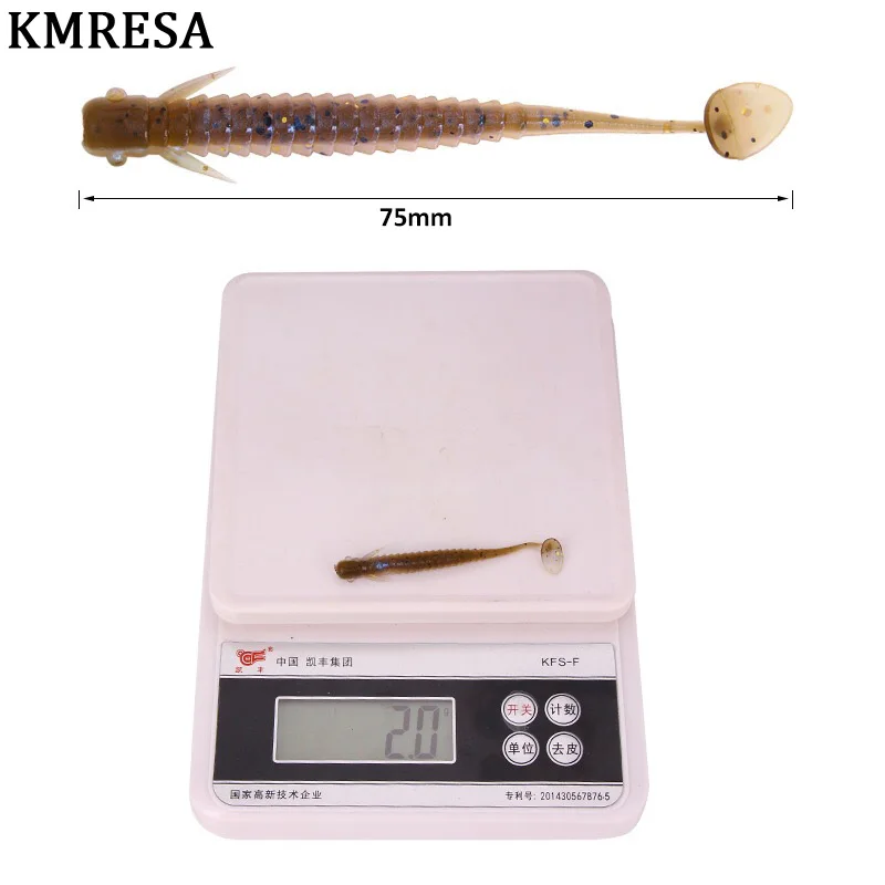 Приманка KMRESA 8 шт./лот привлекательные мягкие приманки 75 мм/2 г искусственная рыба