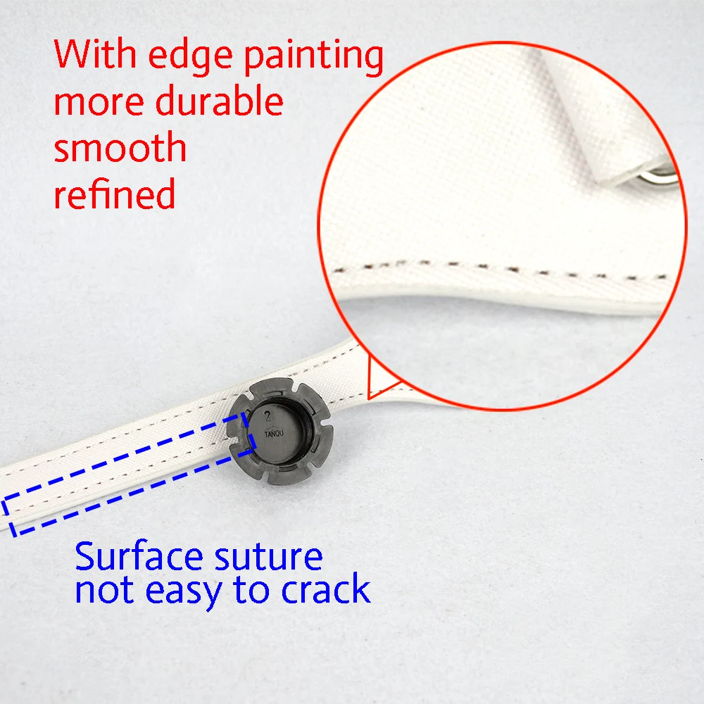 Tanqu Длинные края живопись D пряжка круглые каплевидные концевые ручки искусственная кожа ручки для OBag ремень для EVA O сумка