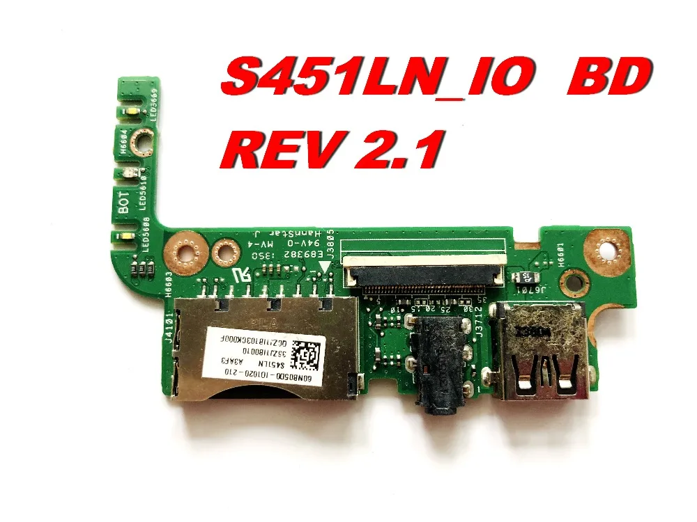 Оригинал для ASUS S451LN USB аудио SD карта S451LN_IO BD REV 2 1 протестирована хорошая