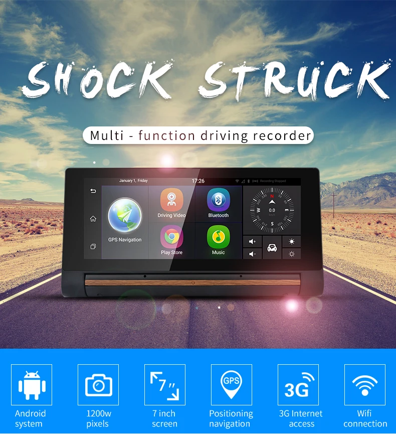 3g 7 дюймов Автомобильный gps навигатор Bluetooth Android 5 0 Навигатор с DVR FHD 1080 автомобиль sat
