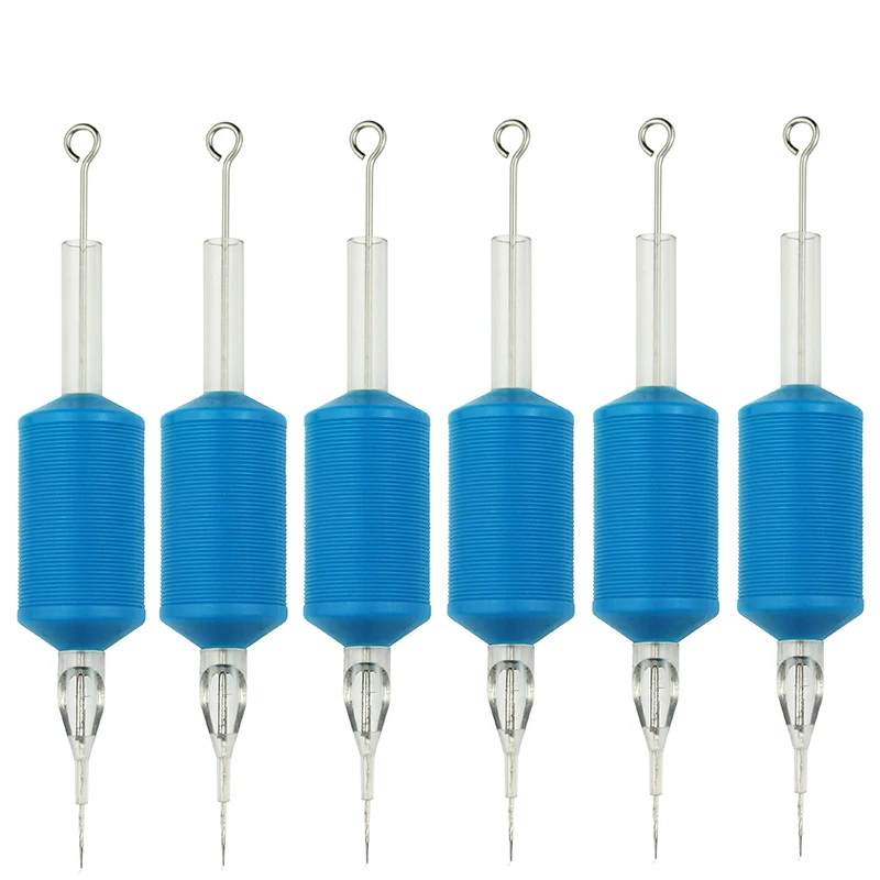 

OPHIR 6PCS/Lot 3RL Blue Disposable Tattoo Tube Tips with Nozzle Needles Grip _TA111(3RL)-6x
