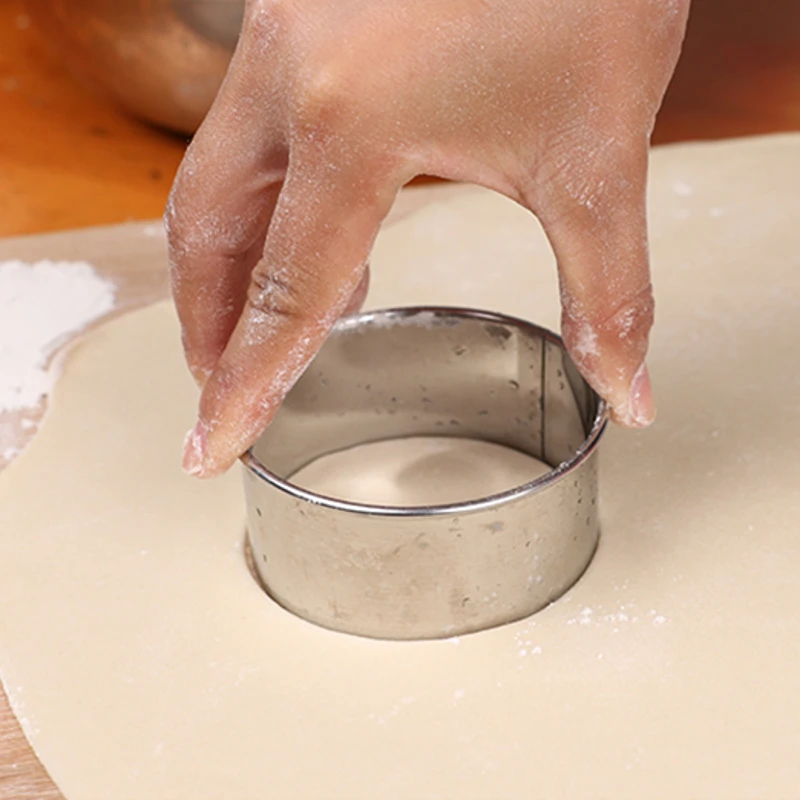 Круглые фрезы для печенья из нержавеющей стали 12 шт./компл. гладкая кухонная