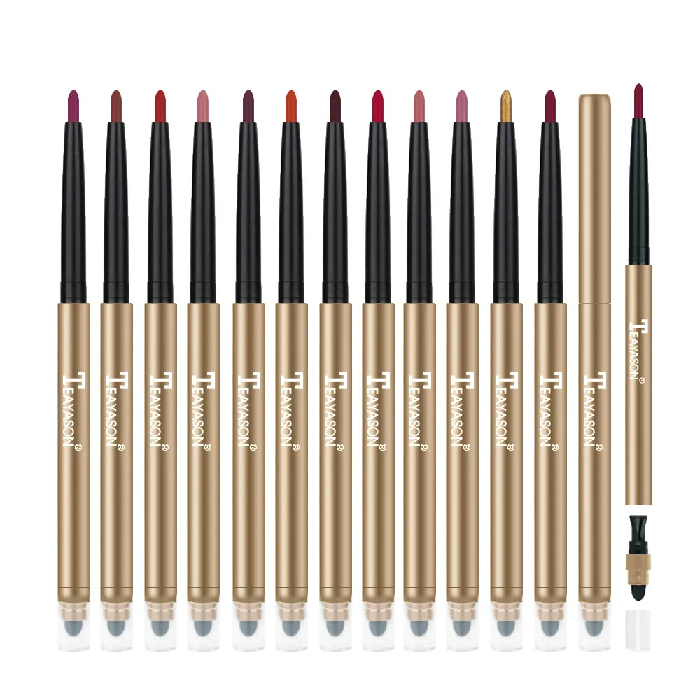 Подводка для губ карандаш с двойной головкой матовый водостойкий лайнер