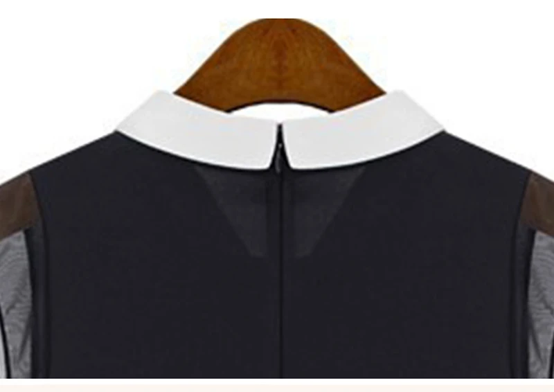 Весенне летняя модная женская шифоновая рубашка Повседневная блузка с отложным