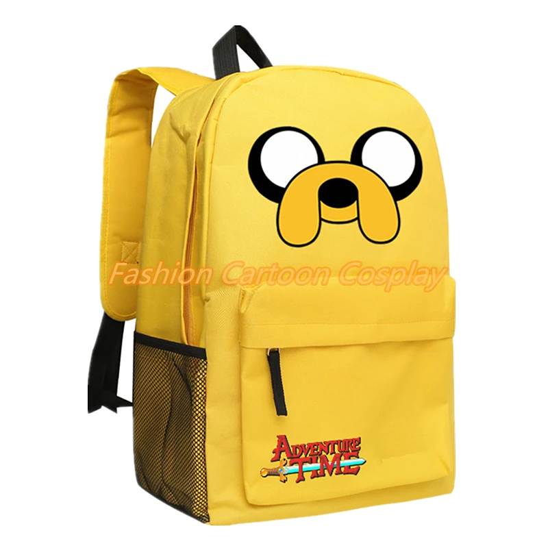 Оригинальный холщовый рюкзак Adventure Time Finn and Jake двухсторонние школьные сумки для