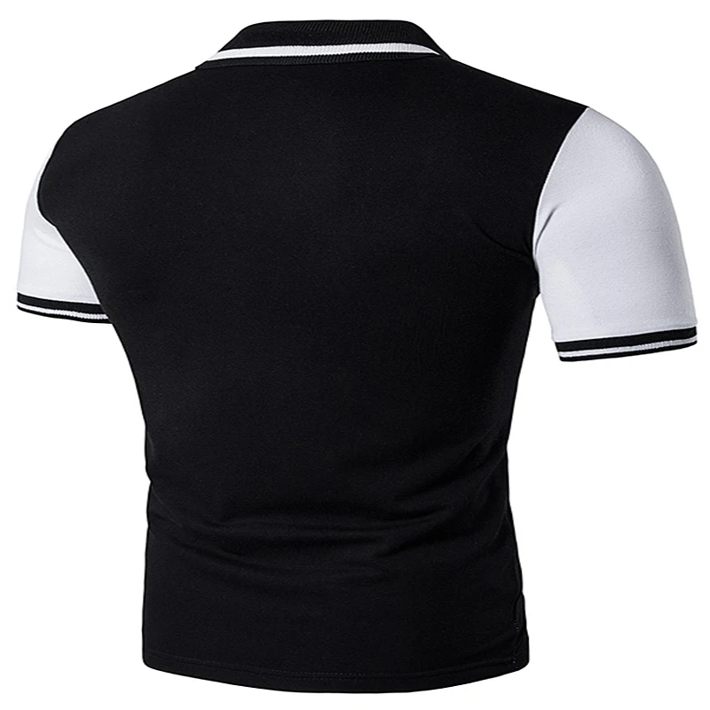 Для мужчин рубашки хлопковая Футболка Varsity Stripe Цвет блок Панель Дизайн футболка