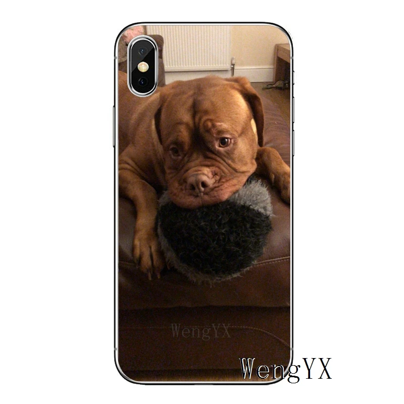 Dogue de Bordeaux dog для Apple iPhone 8 7 plus 6s 6 plus X XR XS Max SE 5s 5c 5 4s 4 Мягкий чехол из ТПУ для телефона