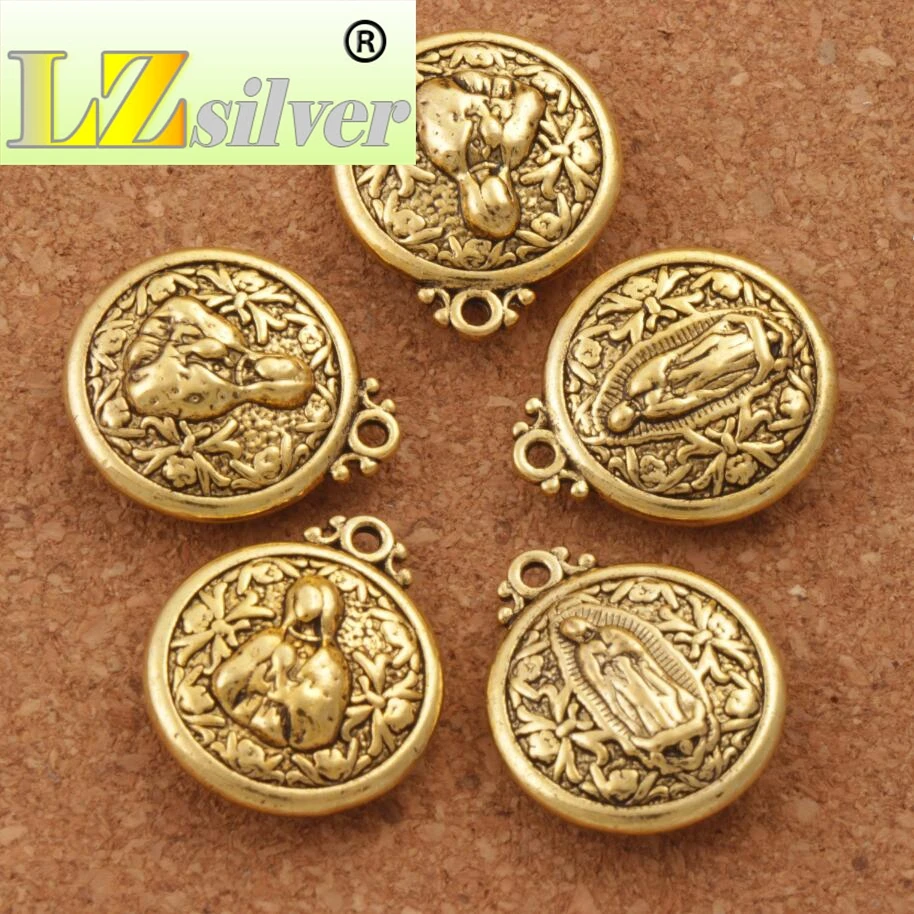 Девы Марии шарма бусины 6 шт. цинковый сплав/Кулоны из нержавеющей стали в стиле