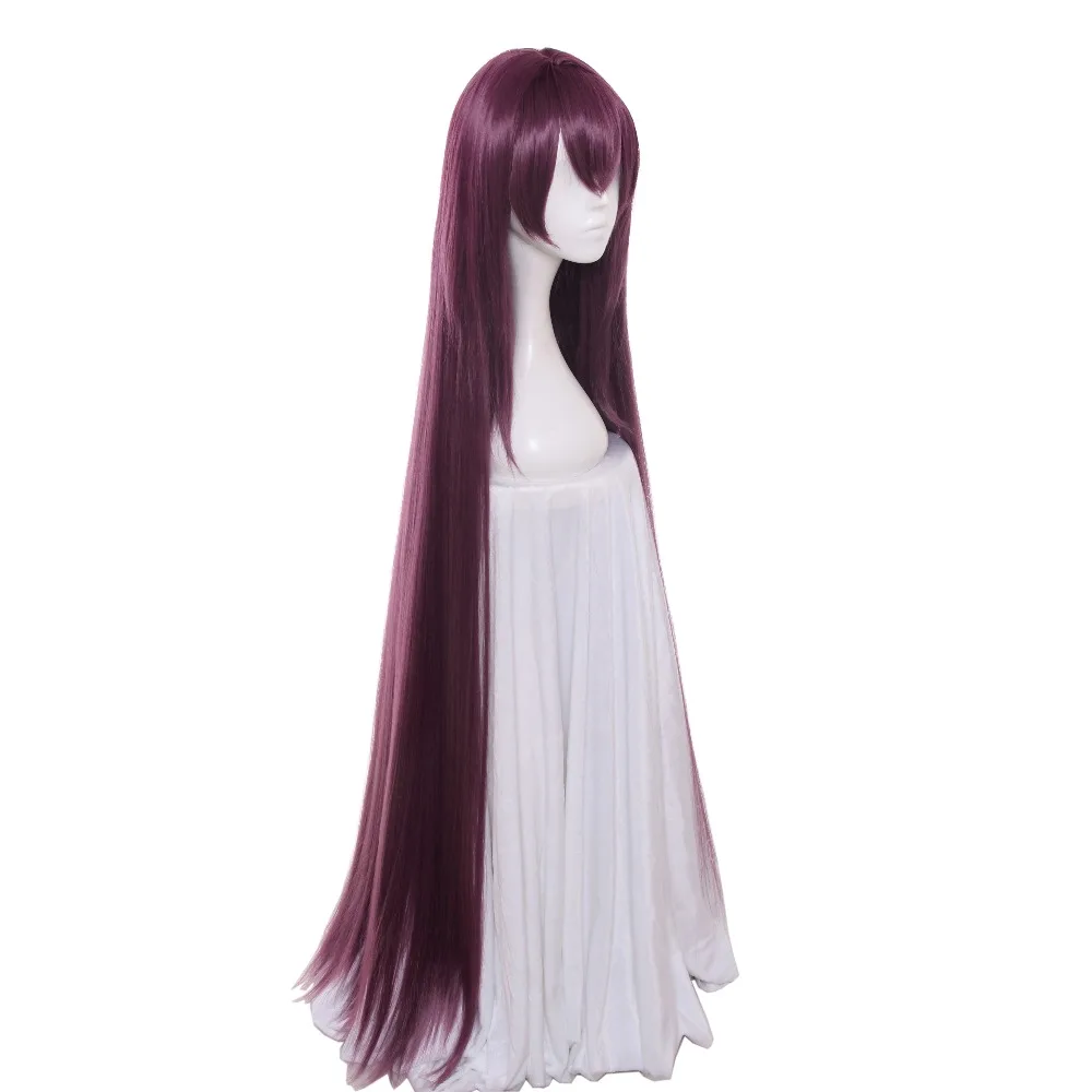 Ccutoo 110 см темно красный Fate/большой заказ Scathach длинные прямые синтетические волосы