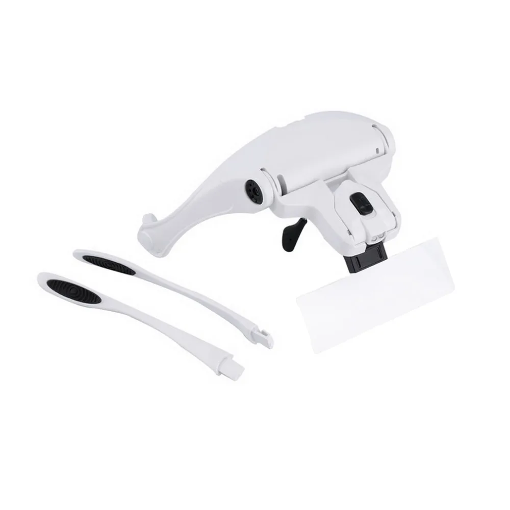 5 шт. ободок со сменными лентами лупа очки 2LED головной лампы 1.0X/1.5X/2.0X/2.5X/3.5X