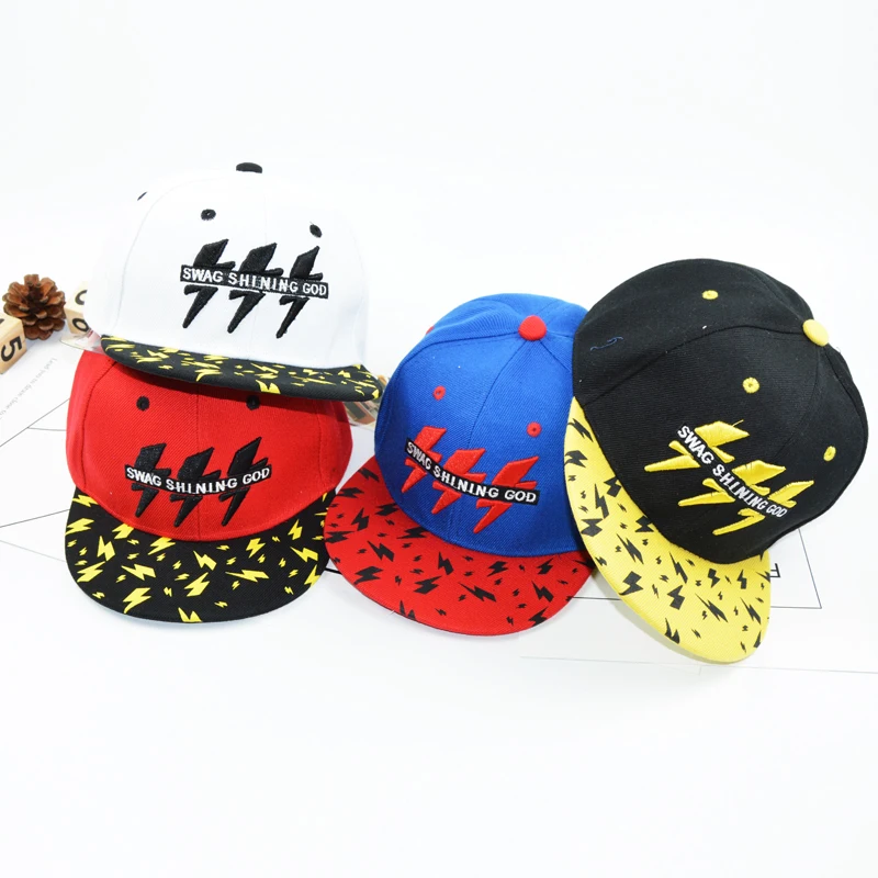 Детские летние шапки с вышивкой Swag бейсболки для мальчиков и девочек плоским