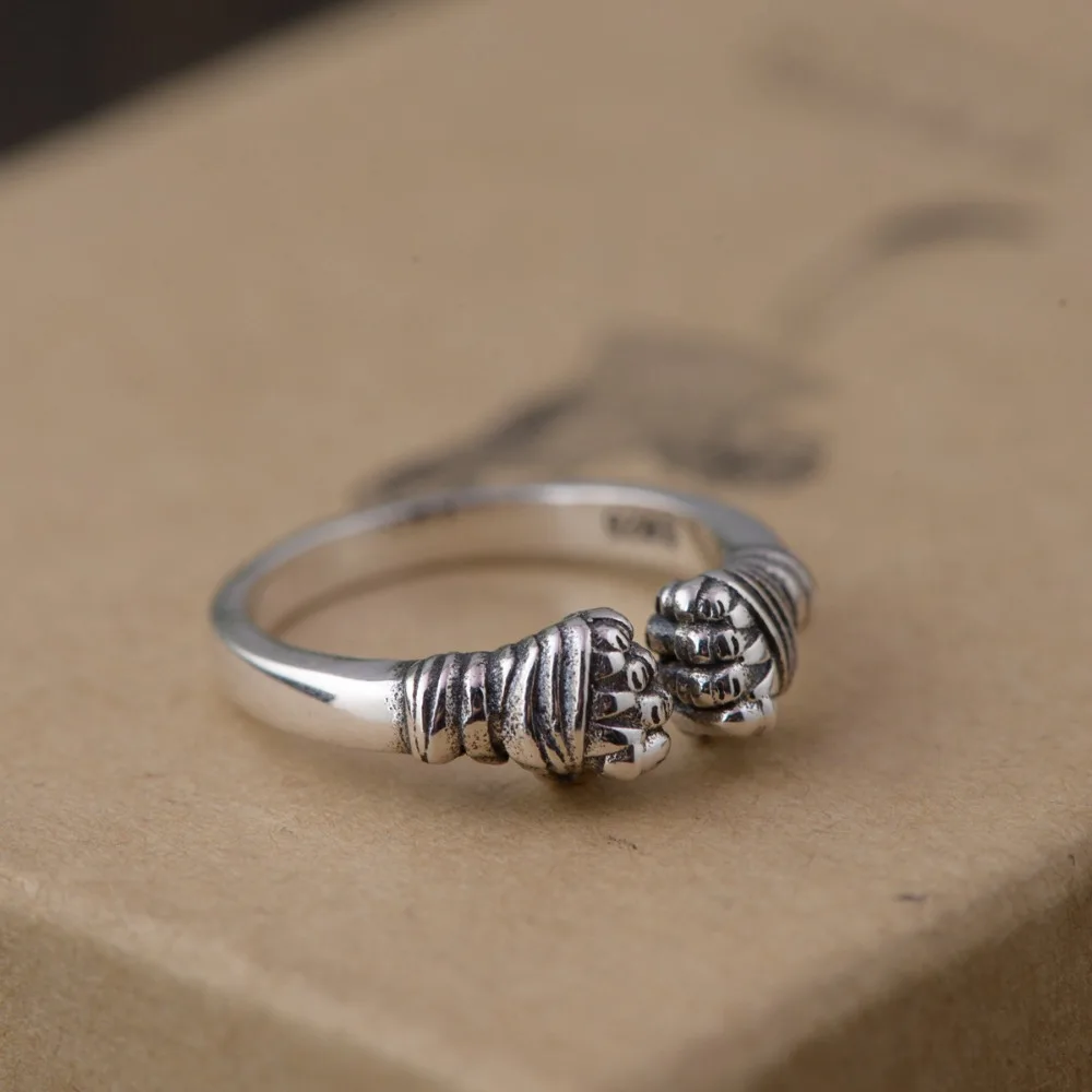 Кольцо из серебра 925 пробы в стиле ретро для мужчин и женщин|open ring|ring forrings for men |