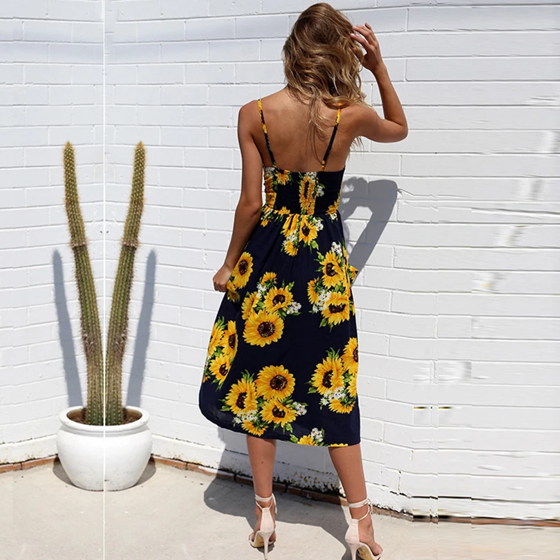 Сексуальное женское платье с карманом без бретелек и принтом плиссированное