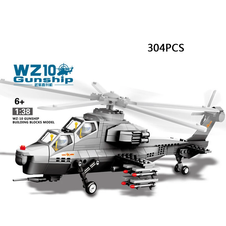 Современный военный строительный блок ww2 модель вертолета eagle J15 в стиле Osprey