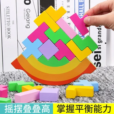 Веселые деревянные игрушки играйте в настольные игры для тестирования balanc