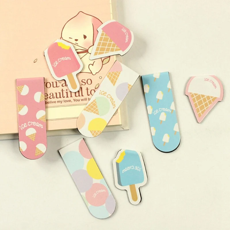Милые магнитные закладки A44 с изображением Фруктового мороженого для книг