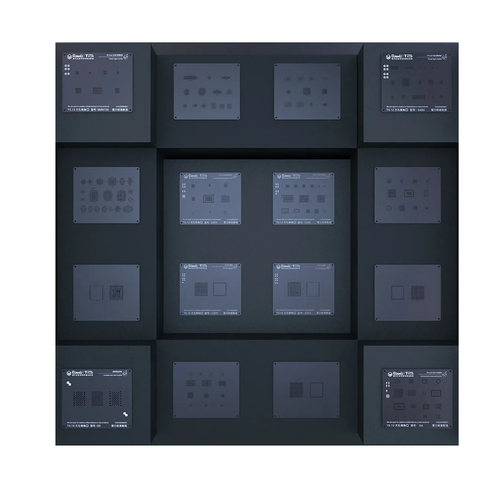Qianli 3D Positioning Stencil Universal CPU Square Hole Black for iPhone A7 A8 A9 A10 A11 Module Reballing | Инструменты