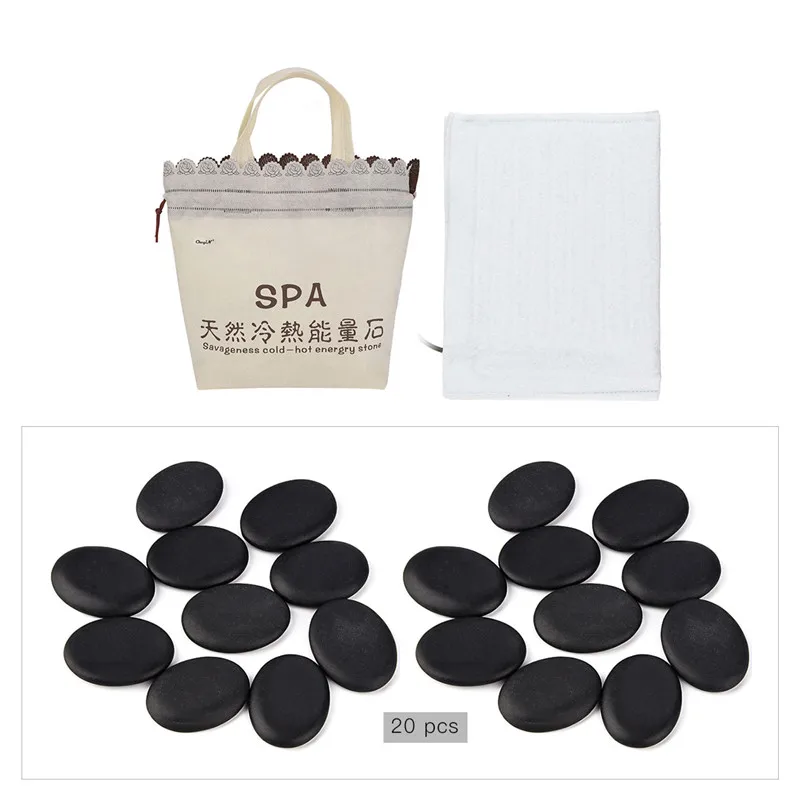 Электрический нагревательный мешок Лава каменный массажер энергия вулканический камень бусины натуральный горячий Лава массаж камень спа релиз физическое напряжение