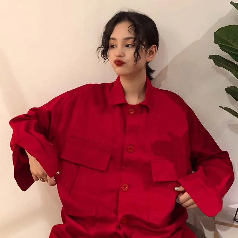 2019 Новые Женские однотонные простые универсальные клетчатые Ретро карманы для