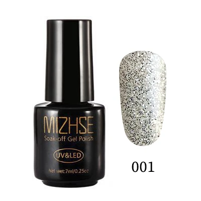 ZZY001 MIZHSE голографический Гель-лак 102 цвет Светодиодный УФ-гель Платиновые блестки художественный Гель-лак для ногтей блестящая Лазерная блестка серебро золото бриллиант - Цвет: ZZY001