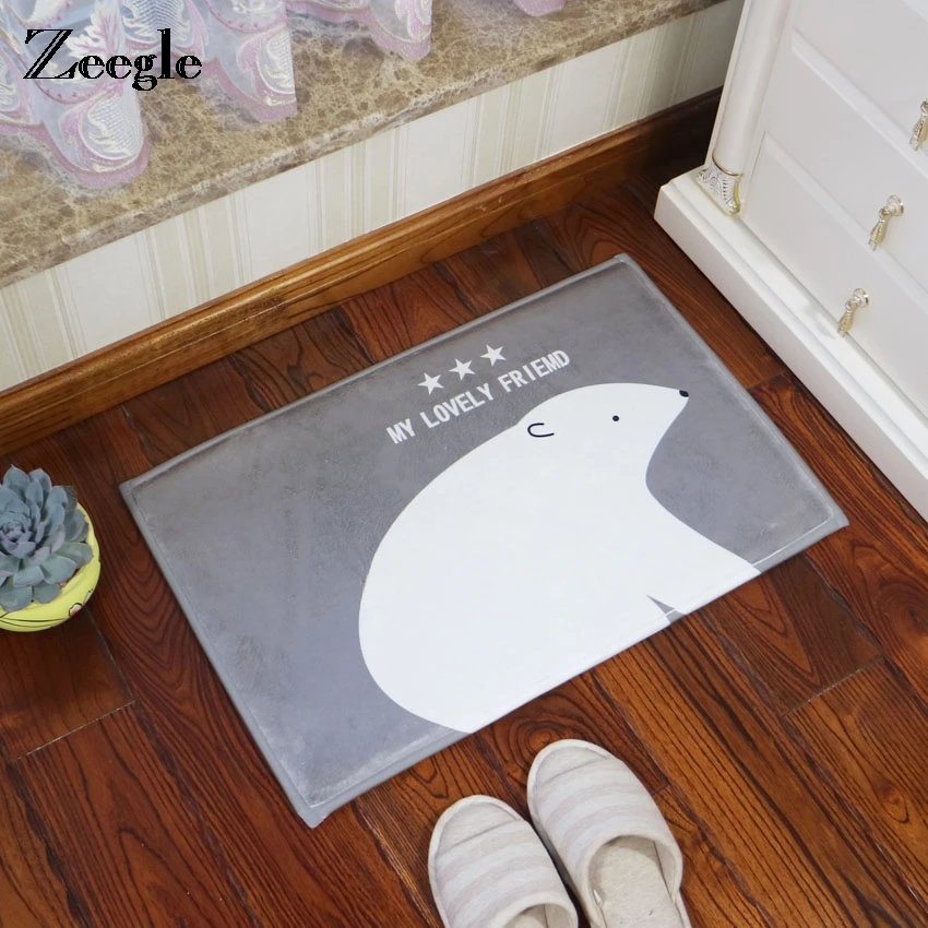 Zeegle впитывающие коврики Мультяшные Входные Коврики детские для спальни