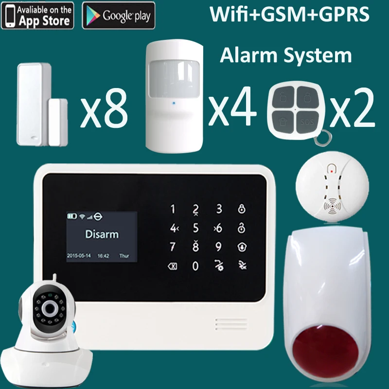 G90B PLUS домашняя система безопасности GSM WIFI сигнализация с IP камерой|system alarm|system