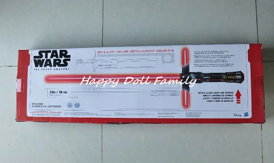 Hasbr брендовый пластиковый светильник saber Starwars KYLORE ULTIMATE FX SABER cross красный | Игрушки и