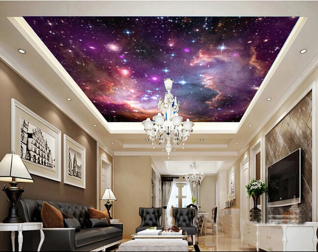 

Beautiful starry sky large wallpaper for living room tv wall children room,hotel ktv bar wallpaper for walls 3 d