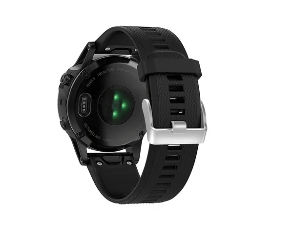 Черный 26 22 20 мм ремешок для часов Garmin Fenix 5X5 5S Plus 3 3 HR Forerunner 935 часы Quick Release силиконовый легкий ремешок на запястье - Цвет: Черный