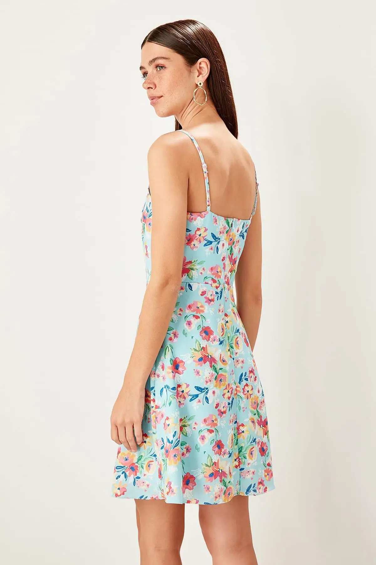 Trendyol Mavi Платье с рисунком TWOSS19EL0068|Женские платья| |