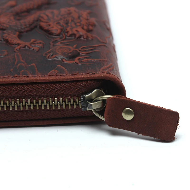 Длинный кошелек для мужчин дизайнерский клатч с принтом дракона тигра