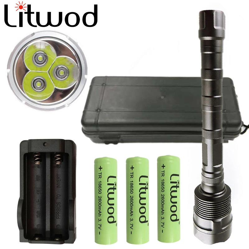 Z20 Litwod CREE XHP70 светодиодный мощный фонарик перезаряжаемый алюминиевый из