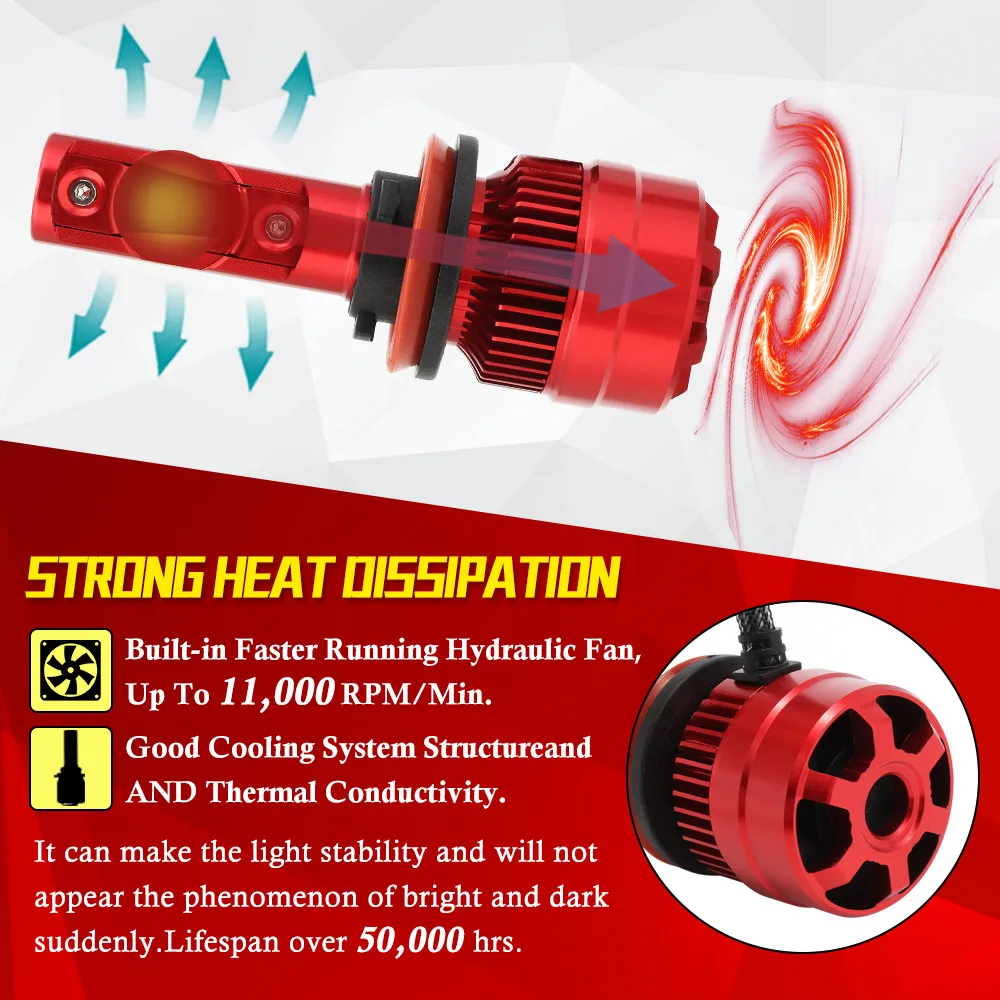 NOVSIGHT H11 H8 H9 H16 (JP) Автомобильные светодиодные фары белый 60 Вт 8000LM Play and Plug