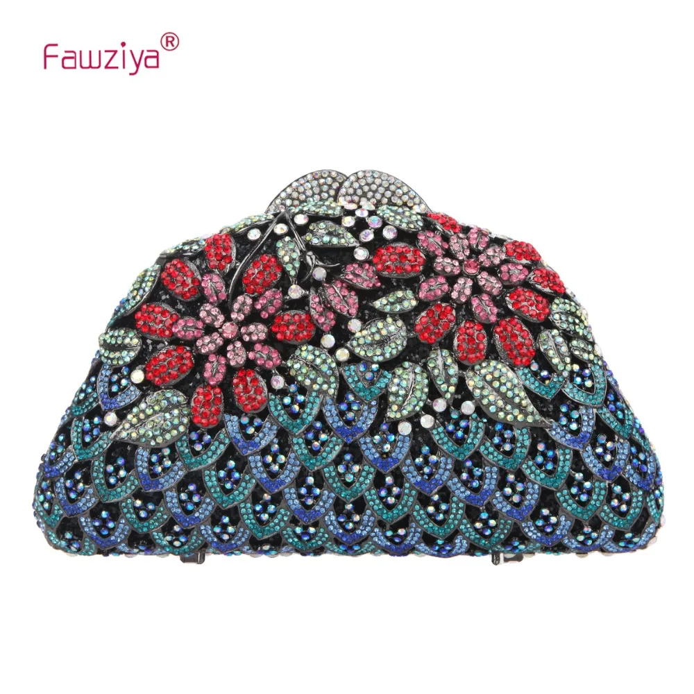 Fawziya Кристалл Цветочные клатчи кошельки для женщин вечерняя сумка