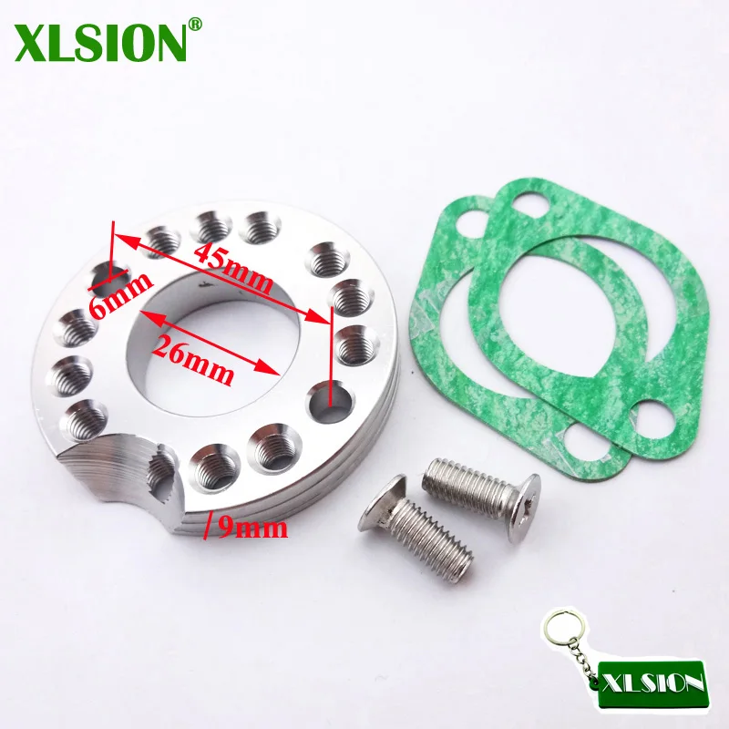 XLSION Silver Carb регулятор карбюратора входной коллектор Спиннер пластина адаптер для