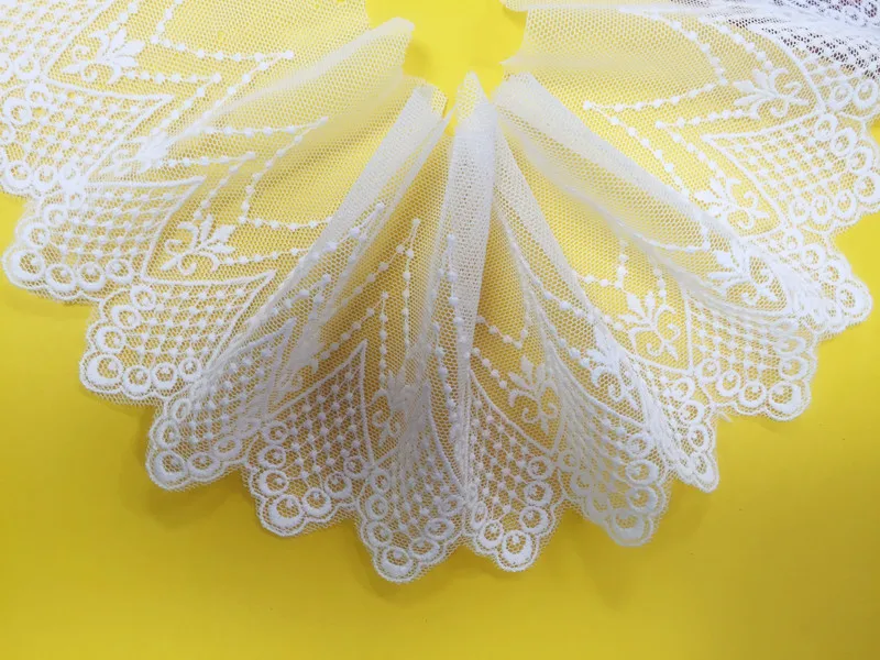 5 Yard/Lot White Black lace trim diy handmade cotton fabric decoration embroidery clothes accessories 9cm wide. | Дом и сад