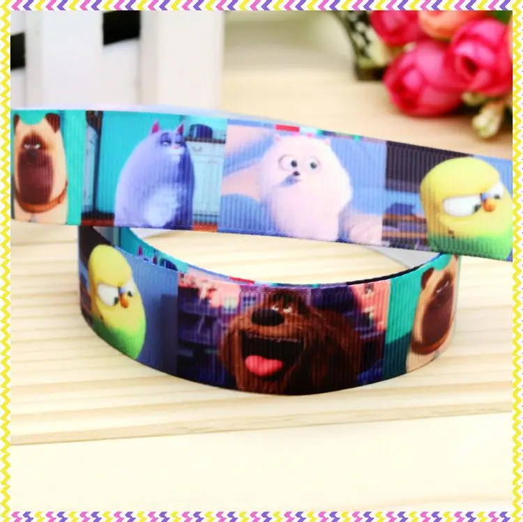 

New 7/8'' Free shipping pets printed grosgrain ribbon hair bow headwear party decoration wholesale OEM 22mm H3922